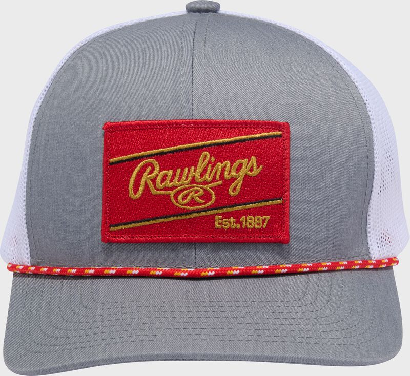 Rawlings ColorSync Rope Hat, Gray/Red