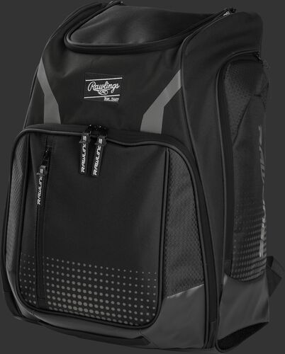 Front angle view of a black Legion equipment backpack - LEGION-B