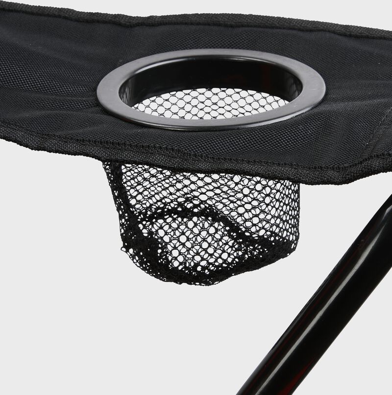 Mesh cup holder on the arm rest of a Rawlings high back chair - SKU: 00184043511 image number null
