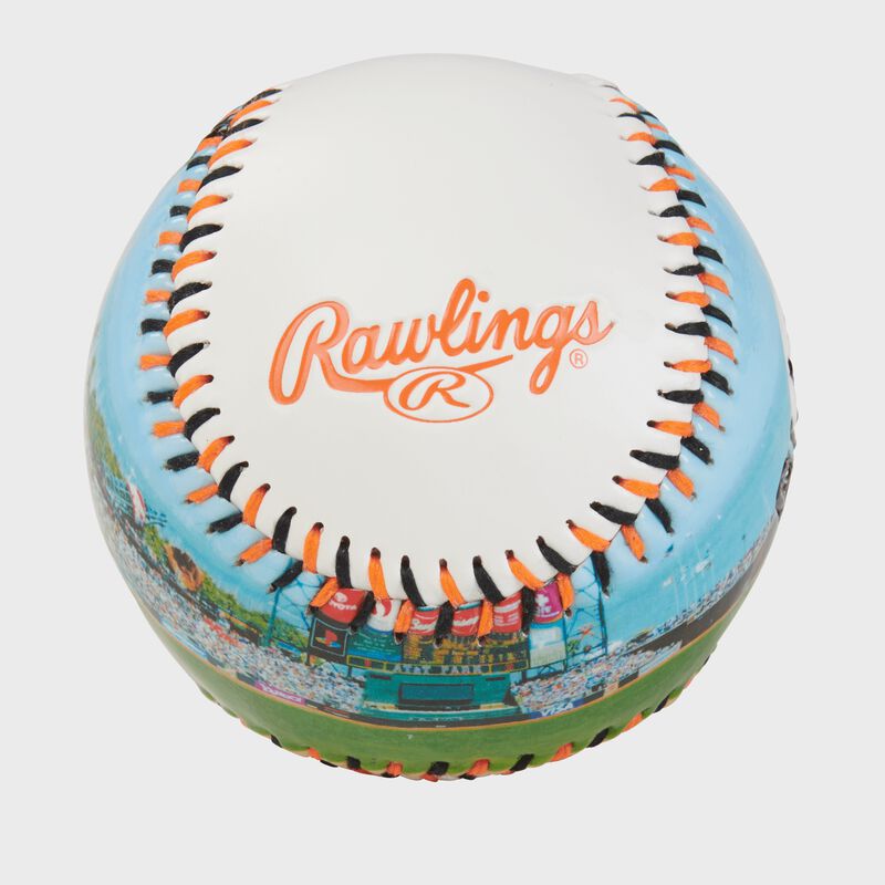 Rawlings logo on a San Francisco Giants team stadium ball