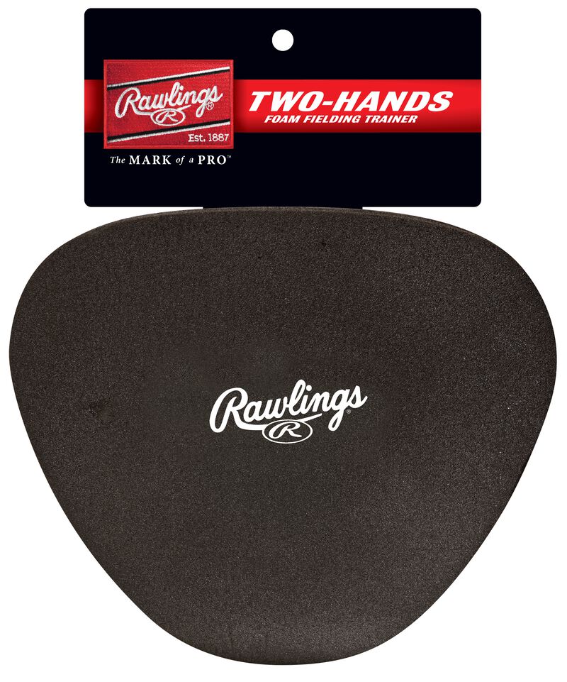 Rawlings Black Two-Hands Foam Fielding Trainer With Brand Logo In The Middle SKU #2HANDS