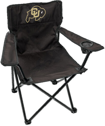 Front of Rawlings Black and Gold NCAA Colorado Buffaloes Gameday Elite Chair With Team Logo SKU #00563071111