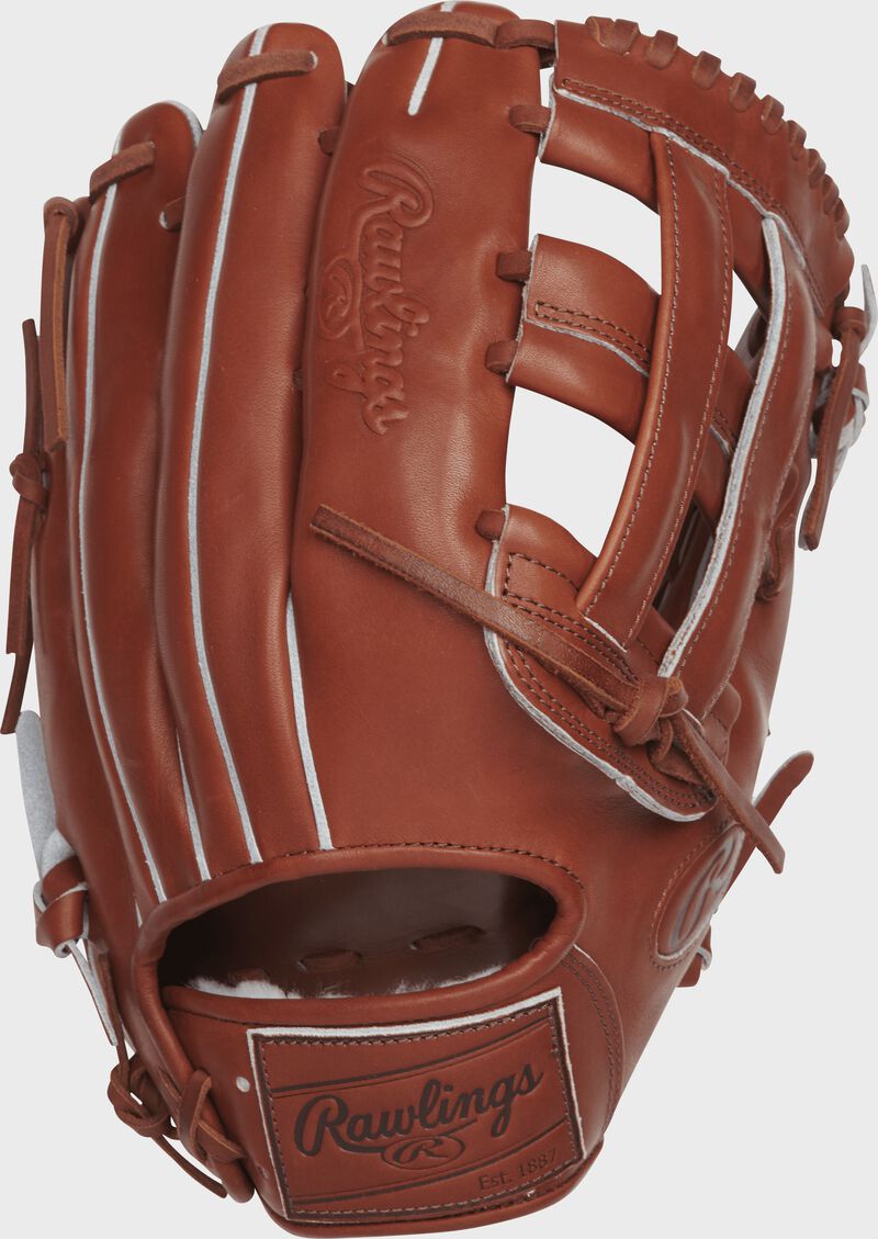 PROS3029-6BR 12.75-inch Pro Preferred outfield glove with a bruciato kip leather back and leather patch