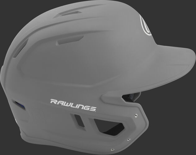 Right side of a matte silver MACH helmet