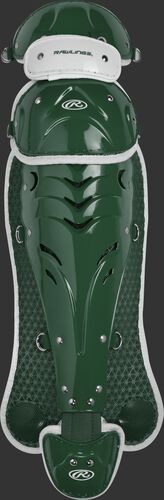 Dark green SBLGVI Velo intermediate softball leg guards