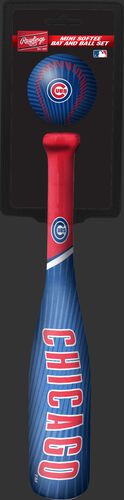 Rawlings Chicago Cubs Softee Mini Bat and Ball Set in Team Colors With Team Name and Logo On Front SKU #01160008114