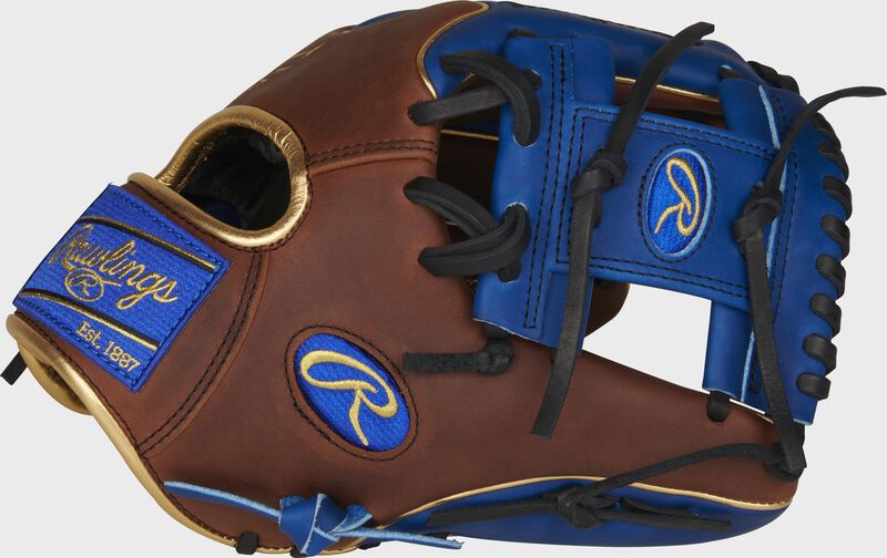 Thumb of a timberglaze/royal PRO204W-2TIR Exclusive Heart of the Hide 11.5-Inch glove with a royal I-web