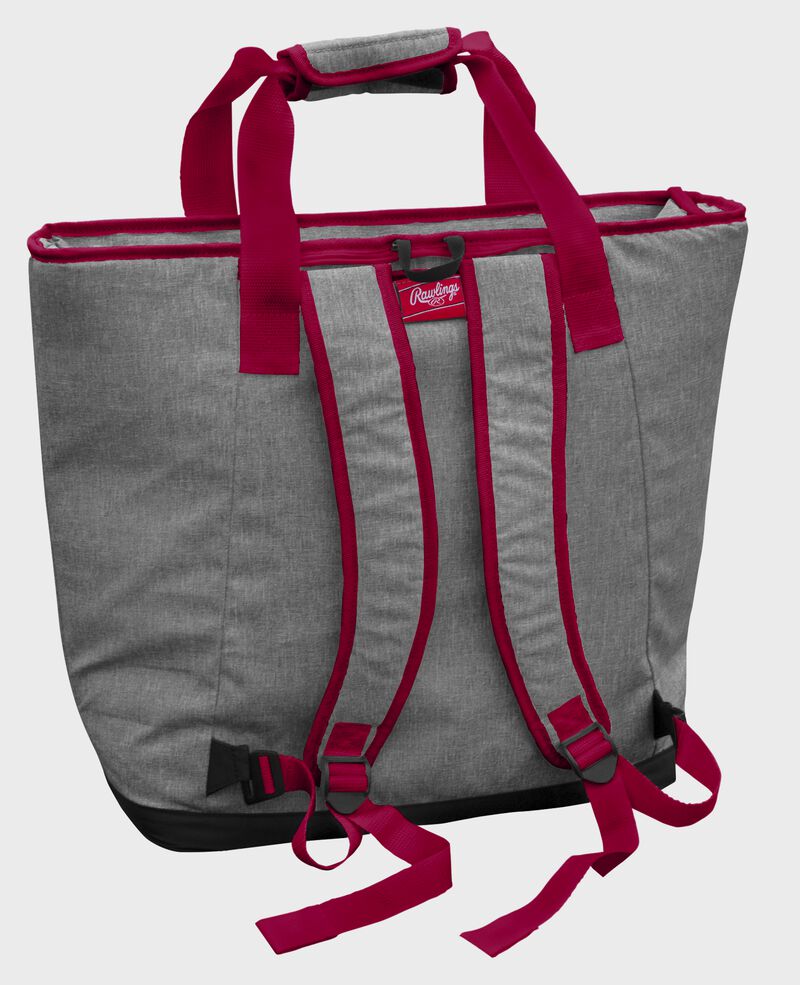 Back of a gray San Francisco 49ers tote cooler