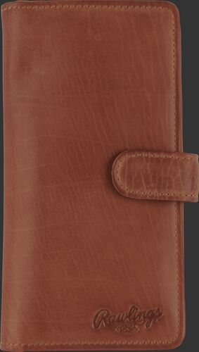 Rawlings Brown Universal Magnetic Leather Phone Wallet With Brand Name SKU #RO90000-204