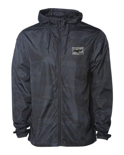 A black camo Rawlings lightweight windbreaker jacket - SKU: RSGCJ-G/HC