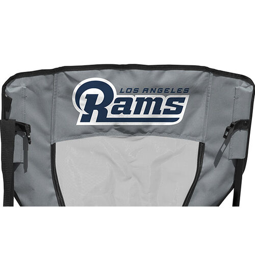Back of Rawlings Silver and Navy NFL Los Angeles Rams High Back Chair With Team Name SKU #09211073518