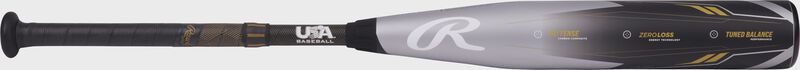 A Rawlings Icon USA Baseball bat with a silver/black bat - SKU: RUS3I8