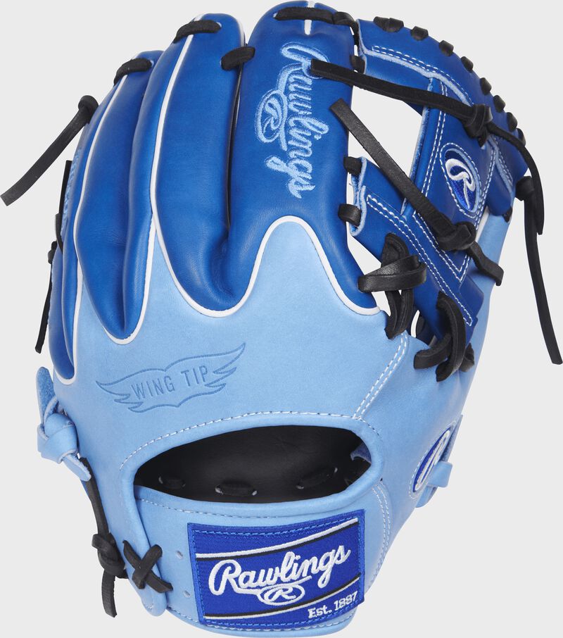 PRO204W-2RCB 11.5-inch ColorSync infield glove with a blue wing tip back and white welting