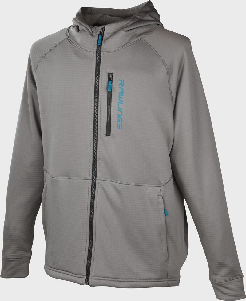 Rawlings Full-Zip Grid Fleece Jacket, Adult