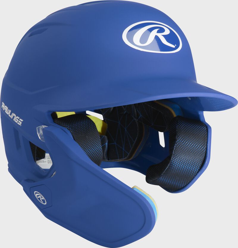 Front right-side view of Rawlings Mach Carbon Batting Helmet - SKU: MAAL