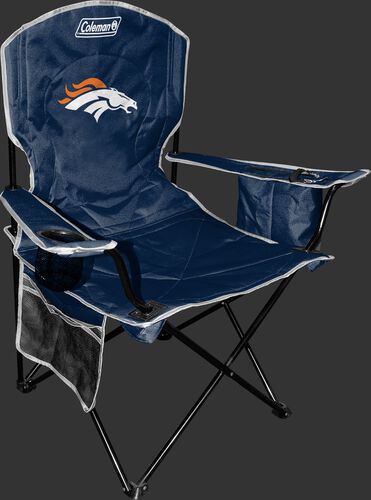Front of Rawlings Navy Blue NFL Denver Brocos Chair With Team Logo SKU #02771066111
