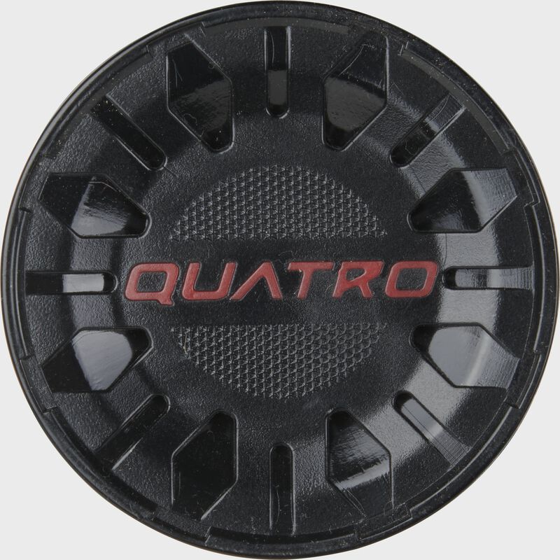 End of barrel view of a Rawlings 2021 Quatro Pro USA bat - SKU: US1Q8