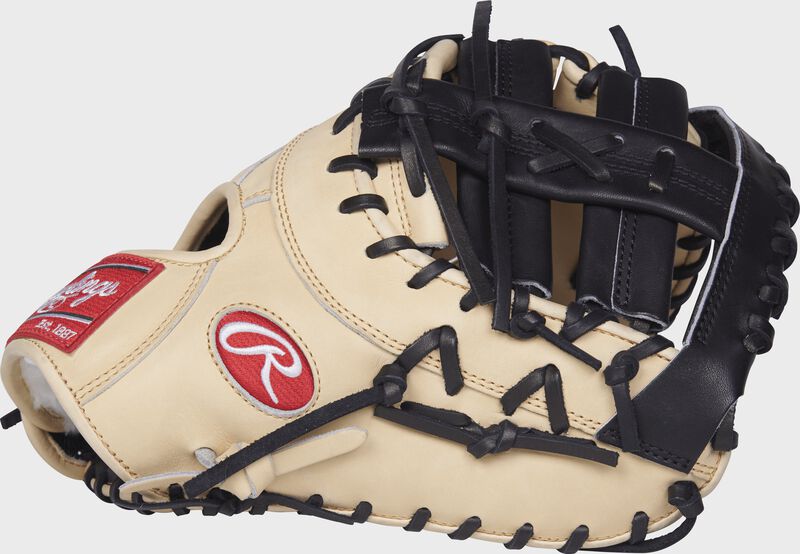 PROSDCTC Pro Preferred 13-inch first base mitt with a camel palm and black single post double bar web