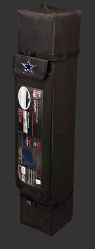 Black carry case of a 9x9 Dallas Cowboys canopy with a team logo on the side compartment - SKU: 03231065112