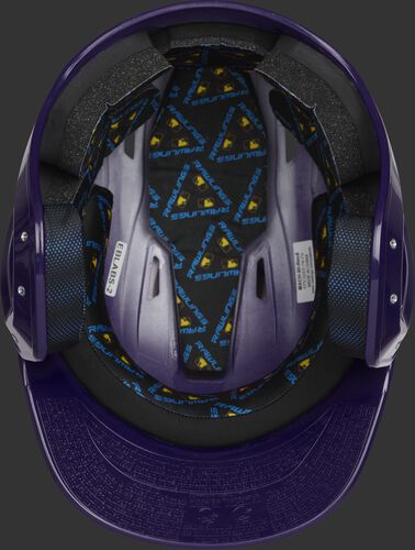 Inside of a purple MCH01A Mach high school helmet