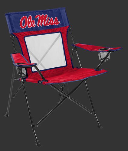 Front of Rawlings Cardinal and Navy NCAA Ole Miss Rebels Game Changer Chair With Team Logo SKU #00643087111