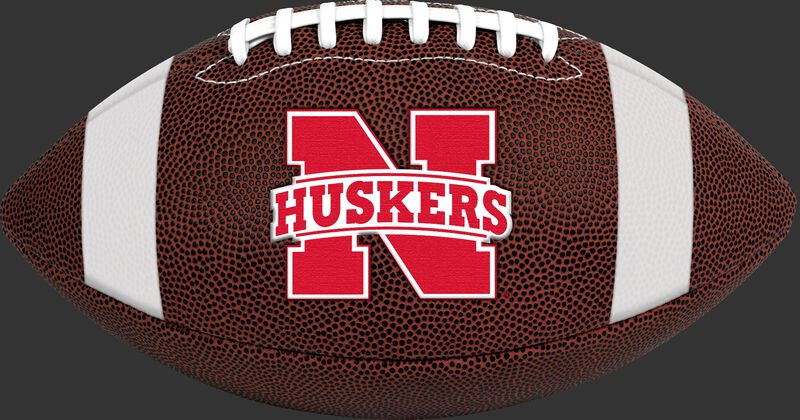 Brown NCAA Nebraska Cornhuskers Football With Team Logo SKU #04623089811