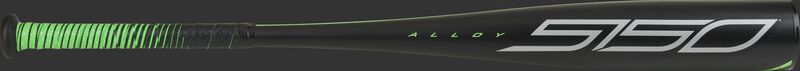 A black 2021 5150 USSSA bat with gray and green accents - SKU: UT1510