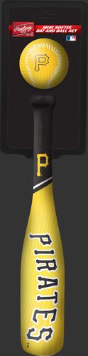 Rawlings Pittsburgh Pirates Softee Mini Bat and Ball Set in Team Colors With Team Name and Logo On Front SKU #01160021114
