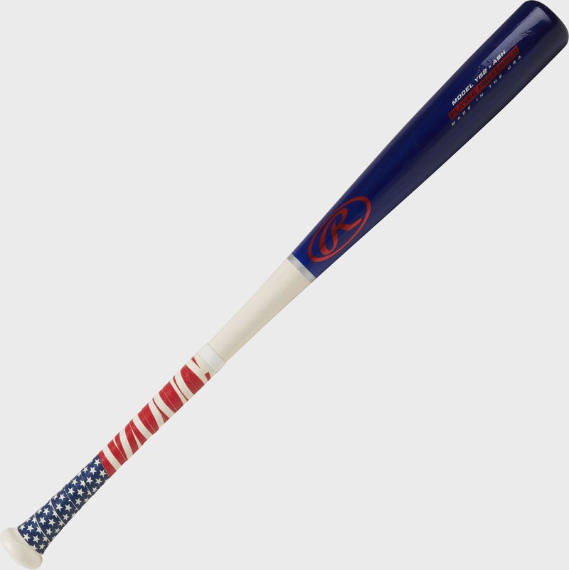Angled view of a 2021 Player Preferred Youth ash wood bat - SKU: Y62AUS