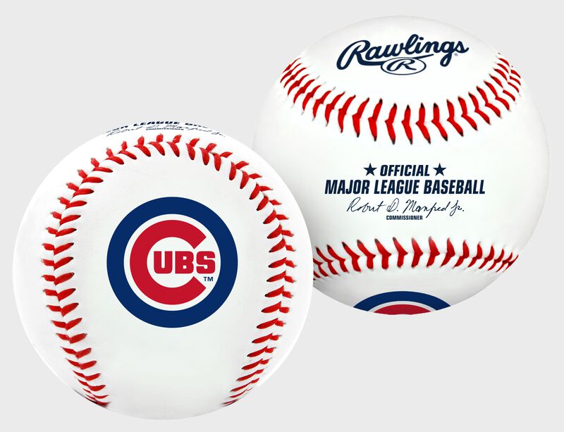 2 views of a MLB Chicago Cubs baseball