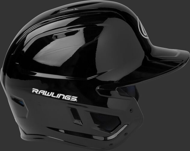 Right side of a matte black MACH helmet