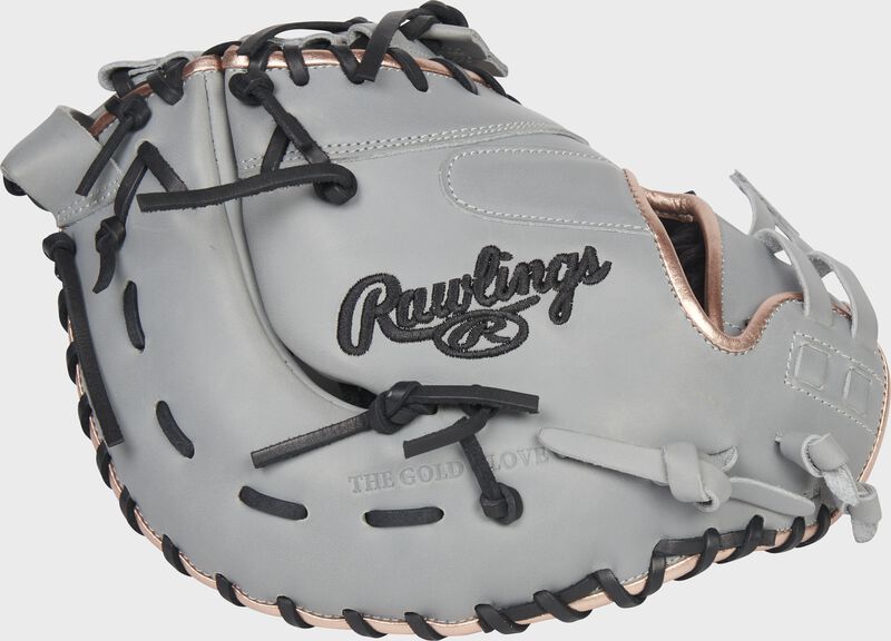 Back of a gray Liberty Advanced 1st base mitt - SKU: RLADCTSBGRG