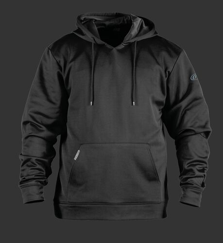 Front of Rawlings Black Youth Long Sleeve Hoodie - SKU #YPFH