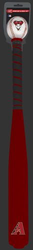 Front of Rawlings Arizona Diamondbacks Foam Bat and Ball Set in Team Colors With Team Name and Logo On Front SKU #01860010111