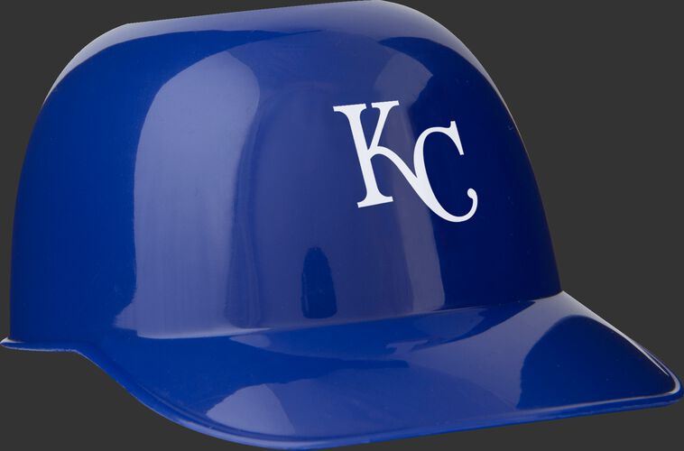 Front of Rawlings Blue MLB Kansas City Royals Snack Size Helmets With Team Logo SKU #01950026121