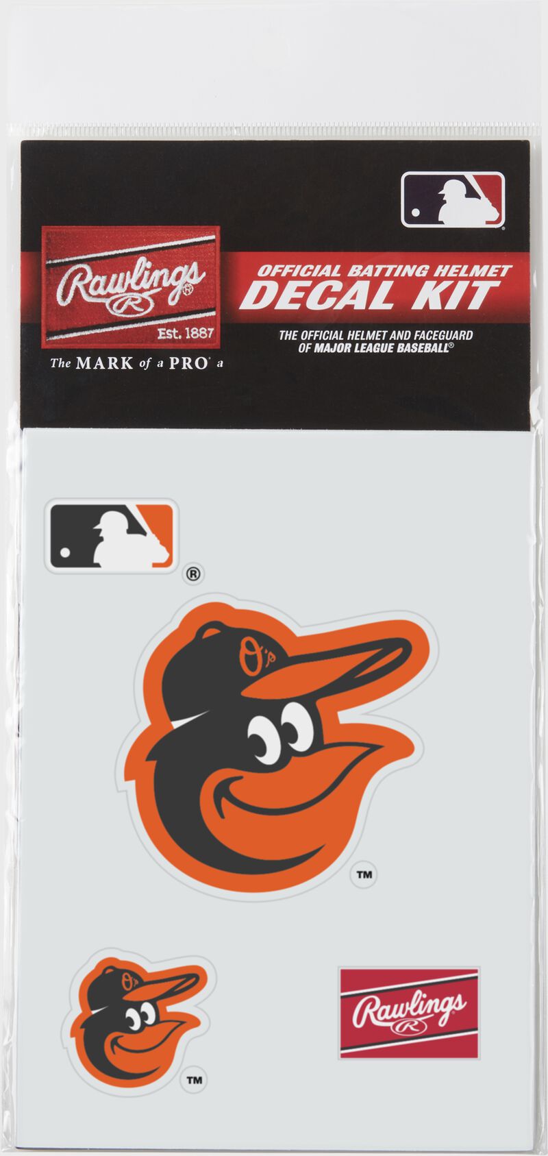 A Baltimore Orioles replica decal kit 
