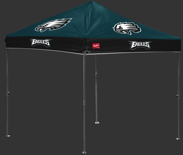 A green/black NFL Philadelphia Eagles 10x10 canopy with team logos on each side - SKU: 02231080111