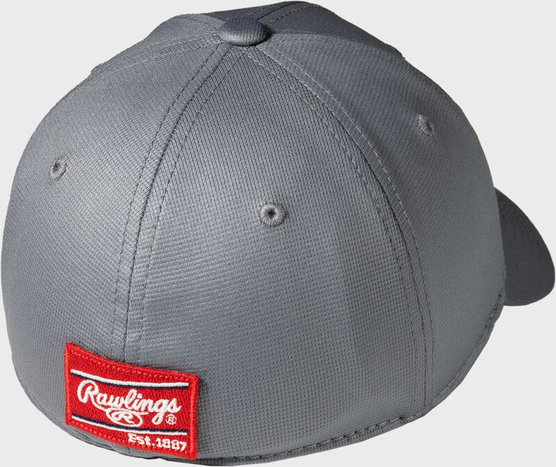 Back of a gray Black Clover Plate Pride fitted cap - SKU: BCR3PP0081
