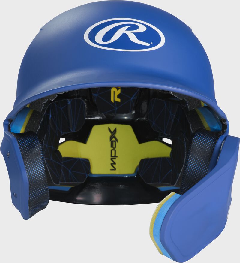 Front view of Royal Rawlings Mach Carbon Batting Helmet - SKU: MAAR loading=