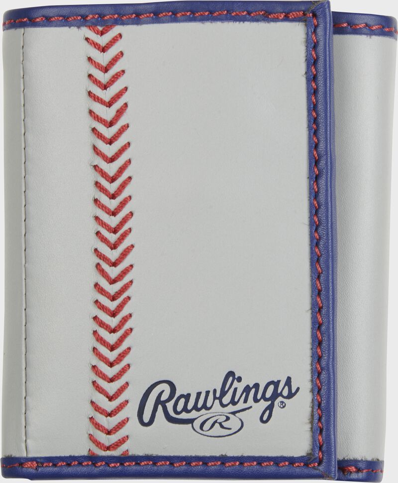 Rawlings "Pop" Baseball Stitch Tri-Fold Leather Wallet