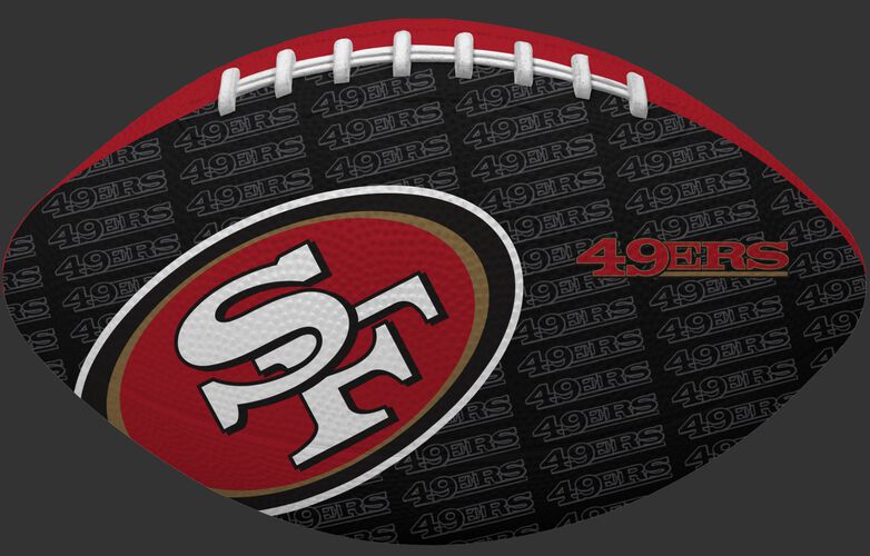 Black side of a NFL San Francisco 49ers Gridiron football with the team logo SKU #09501084122