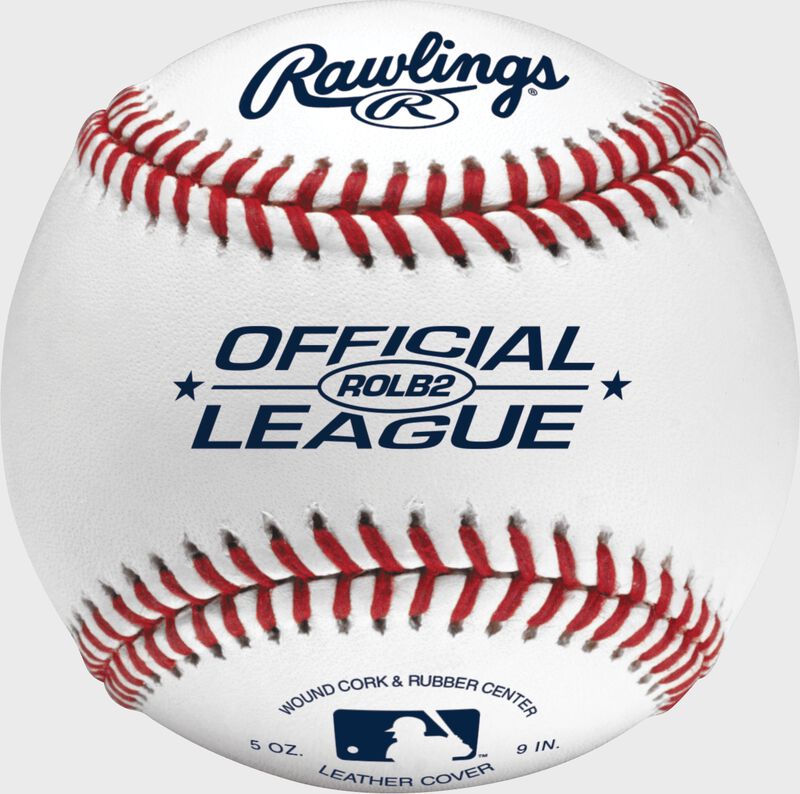 ROLB2 Official League youth practice baseball with raised seams