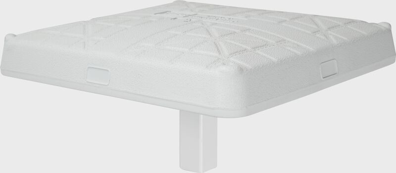 Front angle of a white Rawlings Hollywood Impact base - SKU: HIB