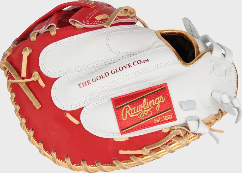 Liberty Advanced Color Series 34 in Catcher's Mitt, White/Scarlet, Right
