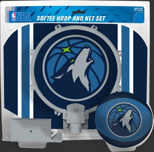Rawlings Blue and Grey NBA Minnesota Timberwolves Softee Hoop Set With Team Logo SKU #03544214114