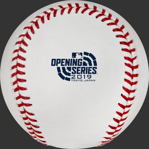 ROMLBOS19 2019 Official Ball of the MLB Japan Opening series with the event logo printed on the ball