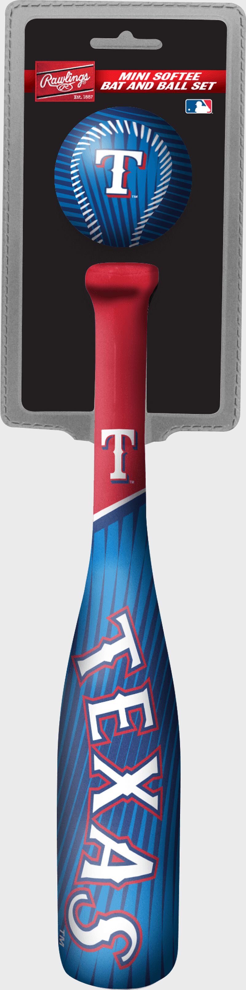 MLB Texas Rangers Slugger Softee Mini Bat and Ball Set loading=