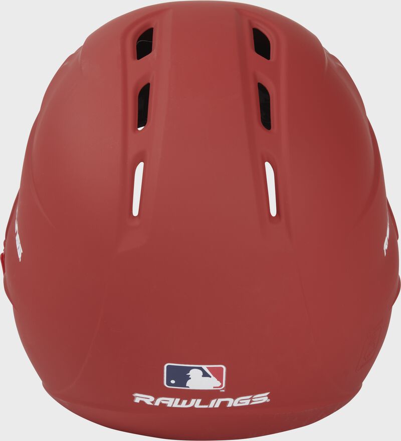 Back view of Scarlet R16 Reverse Matte Batting Helmet | Junior & Senior - SKU: R6R07