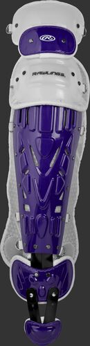 Purple/white LVELI Rawlings Velo intermediate leg guard