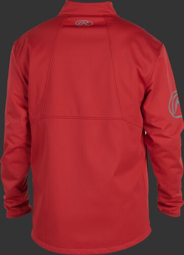 Back of a scarlet Rawlings mid weight Gold Collection jacket - SKU: GCMW2-S